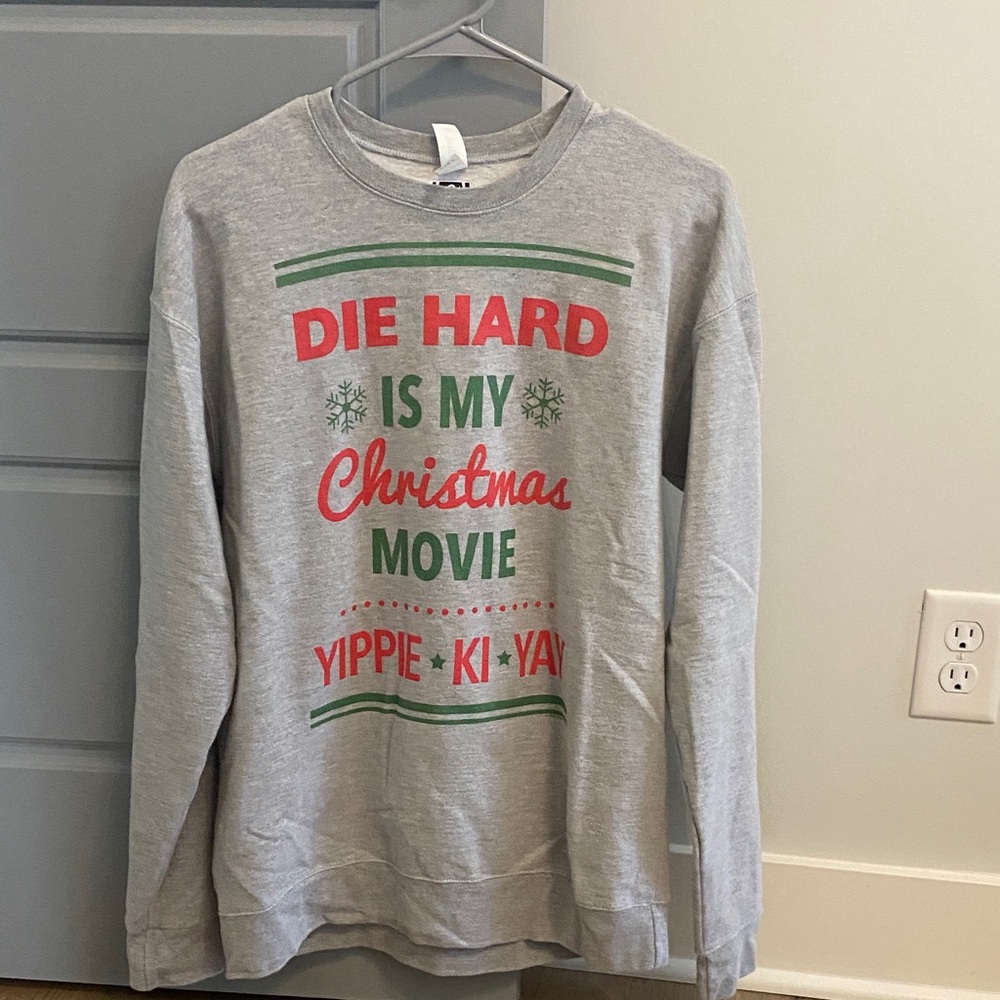 Gray Christmas Movie Sweatshirt - size medium